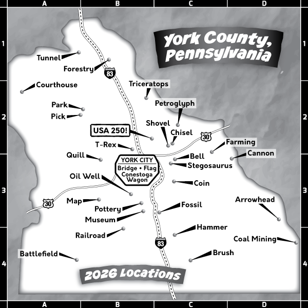 map of the site marker locations